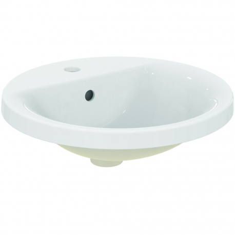Connect lavabo à encastrer rond 480 x 175 x 480 mm, blanc (E504201)