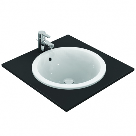 Connect lavabo à encastrer sans trou, rond 480 x 175 x 480 mm,blanc (E505301)