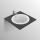 Connect lavabo à encastrer sans trou, rond 480 x 175 x 480 mm,blanc (E505301)