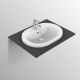 Connect lavabo à encastrer ovale 480 x 175 x 400 mm, blanc (E503801)