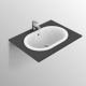 CONNECT Lavabo à encastrer sans trou, ovale 550 x 175 x 380 mm, blanc