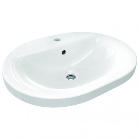 Connect lavabo à encastrer 550 mm ovale 550 x 175 x 430 mm, blanc (E503901)