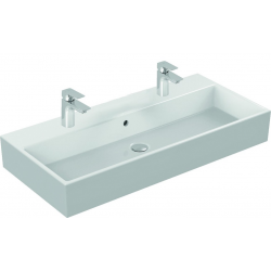 STRADA Lavabo 910 x 150 x 420 mm (2 ouvertures pour les robinets ), blanc IdealPlus (K0877MA)