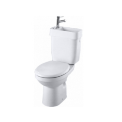 Hygie WC à poser gain de place avec lave-mains intégré, Abattant soft close
