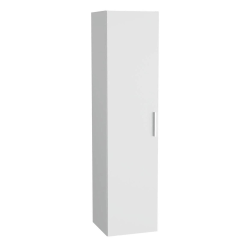 Mia armoire 145x35x35 cm pour salle de bain, porte softclose, blanc brillant (MIAV35B)