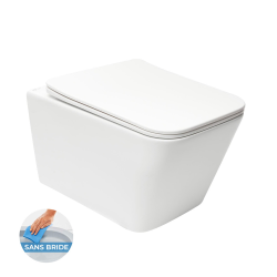 Pack WC : Rapid SL GROHE + WC square infintio rimless + fixations + plaque