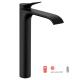 Vivenis Mitigeur de lavabo surélevé 250 sans tirette ni vidage, bec cascade, noir mat (75042670)