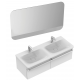 TONIC II Double lavabo trop-plein caché, 2 trous 215 x 490 x 170 mm, blanc (K087301)