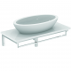 STRADA Lavabo à poser oval 750 x 420 x 180 mm, blanc (K078501)