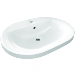 Connect lavabo à encastrer ovale 620 x 175 x 620 mm, blanc (E504001)