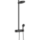 Pulsify Showerpipe avec thermostat de douche Shower Tablet Select 400, EcoSmart, Noir mat