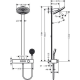 Pulsify Showerpipe 24241670 avec thermostat de douche Shower Tablet Select 400, EcoSmart, chrome