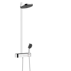 Pulsify Showerpipe 24241670 avec thermostat de douche Shower Tablet Select 400, EcoSmart, chrome