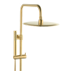Colonne de douche SAT DARK au mur avec thermostatique or brossé SATDASSTKBZ