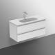 TESI Meuble pour lavabo 100 x 44 x (H) 49 cm Couleur blanc laqué (T0052OV)