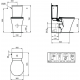 CONNECT AIR WC back to wall Aquablade® avec sortie horizontale 400 x 360 x 660 mm blanc (E013701)