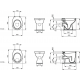 ASTOR WC à poser indépendant, sortie horizontale 360 x 390 x 485 mm blanc (V312201)