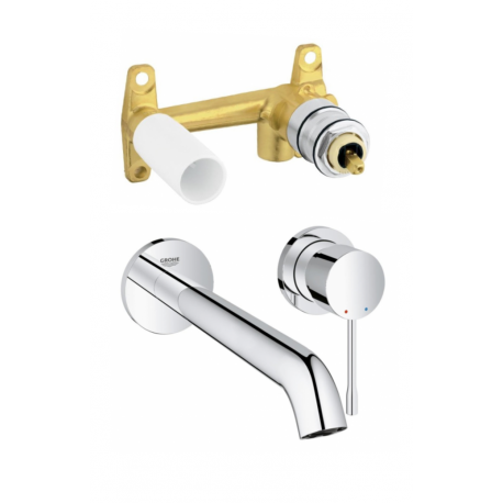 Mitigeur lavabo encastré Essence L & corps d'encastrement, Chrome