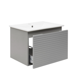 Meuble gris avec vasque 58x43x44,8cm Savona