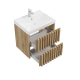 Meuble pour salle de bain avec lavabo chêne mat - Delano