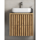 Meuble pour salle de bain avec lavabo chêne mat - Delano