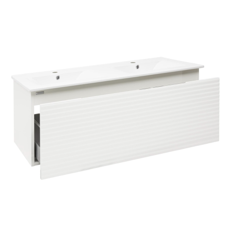 Meuble avec vasque blanc Halifax mat 118x43x44,8cm Savona