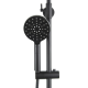 Swiss Aqua Technologies - Colonne de douche avec mitigeur mécanique + Douche de tête 200mm + Douchette 3 jets, Noire ma