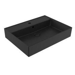 Lavabo rectangulaire Infinitio noir mat 60,5x46,5 cm