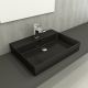 Lavabo rectangulaire Infinitio noir mat 60,5x46,5 cm