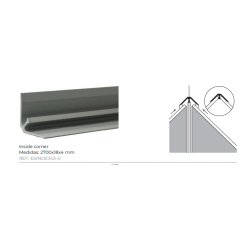 Profilés angle interne en aluminium