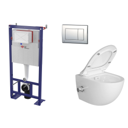 Pack WC : SATAMS + WC Infinitio Bidet + fixations + plaque