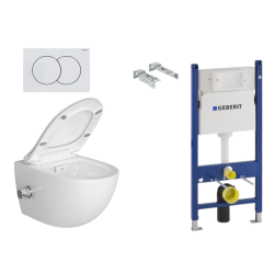 Pack WC : UP100 + WC Infinitio Bidet + fixations + plaque