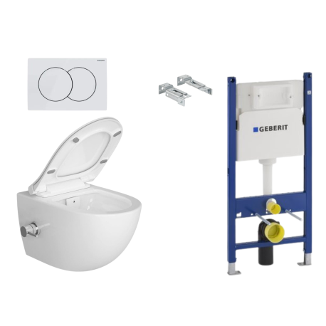 Pack WC : UP100 + WC Infinitio Bidet + fixations + plaque