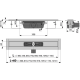 Drain de douche avec pour grilles perforées 75cm