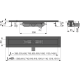 Caniveau de douche avec bord pour grilles perforées 85mm