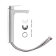 Mitigeur lavabo haut "Optima Cube Way", Chrome