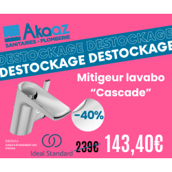 Ideal Standard Mitigeur lavabo monocommande avec bec cascade, chromé