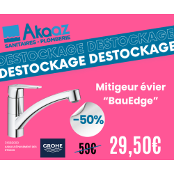 Mitigeur évier monocommande "Bauedge", Chrome