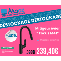 Hansgrohe Focus M41 Mitigeur de cuisine 240 noir mat, avec douchette extractible 2 jets