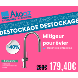 Mitigeur de cuisine 210 avec douchette extractible 1 jet "T