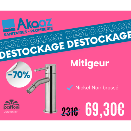 Mitigeur pour bidet Paffoni light, nickel noir brossé (LIG131NKNSP)