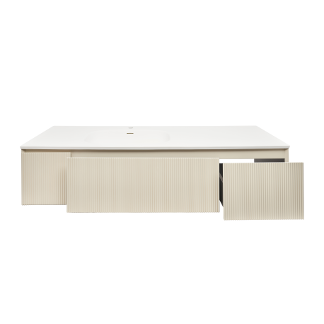 Meuble & lavabo 165cm, Beige