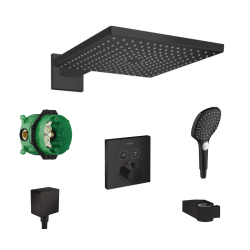 Set de douche encastré "Raindance E300", Noir Mat