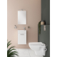 MEUBLE SDB AVEC MIROIR, LAVABO ET LED 39x61x28 BLANC