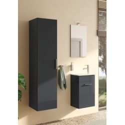 MEUBLE SDB AVEC MIROIR, LAVABO ET LED 39x61x28 ANTHRACITE