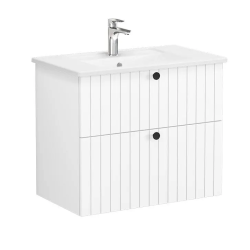 Meuble & lavabo "Root' 80cm, Blanc Mat