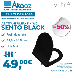 SENTO abattant ultra-fin avec frein de chute (120-083R009)