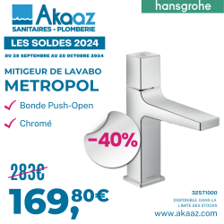 Metropol Select 110 Mitigeur de lavabo, bonde Push-Open chrome (32571000)