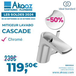 Ideal Standard Mitigeur lavabo monocommande avec bec cascade, chromé