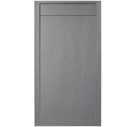 Receveur Fusion Premium 120x90 cm en marbre coulé, Gris perle